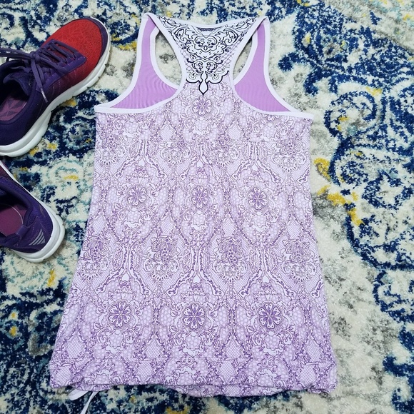 Athleta Racerback Tinker Top Cinch Hem Purple XS - Picture 5 of 7